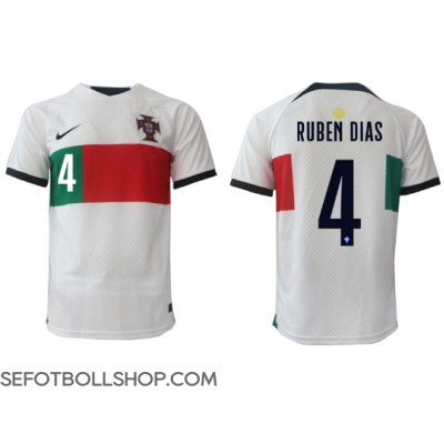 Billiga Portugal Ruben Dias #4 Borta fotbollskläder VM 2022 Kortärmad